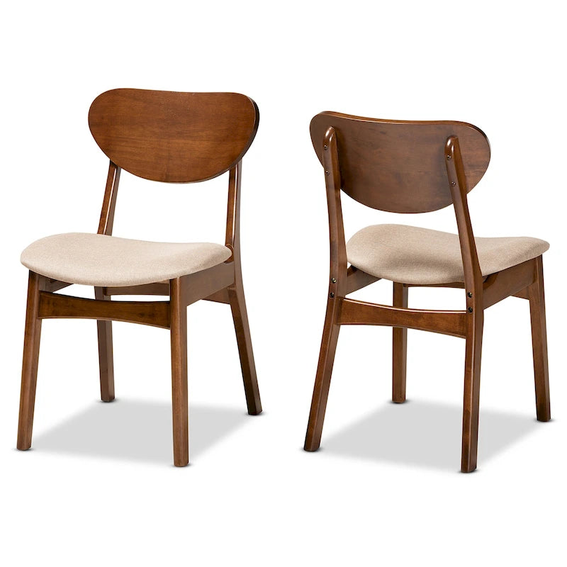 Ensemble de 2 chaises de salle à manger style milieu de siècle