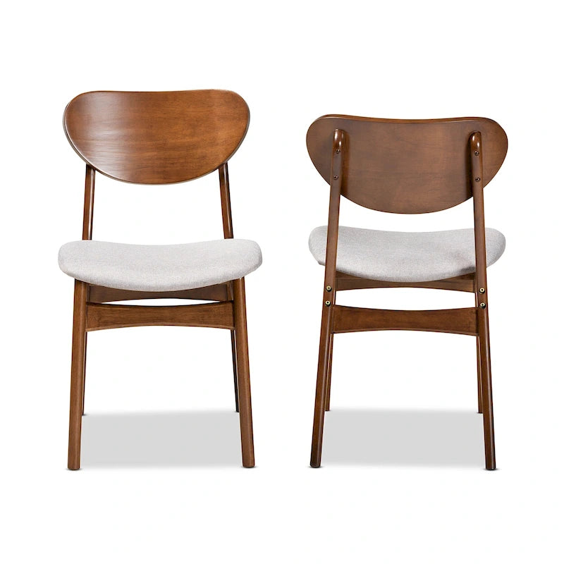 Ensemble de 2 chaises de salle à manger style milieu de siècle