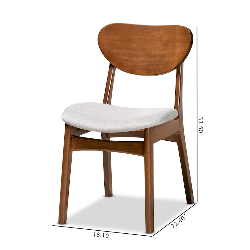 Ensemble de 2 chaises de salle à manger style milieu de siècle