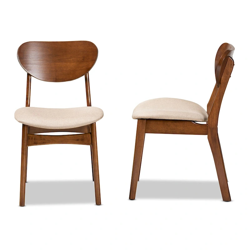 Ensemble de 2 chaises de salle à manger style milieu de siècle