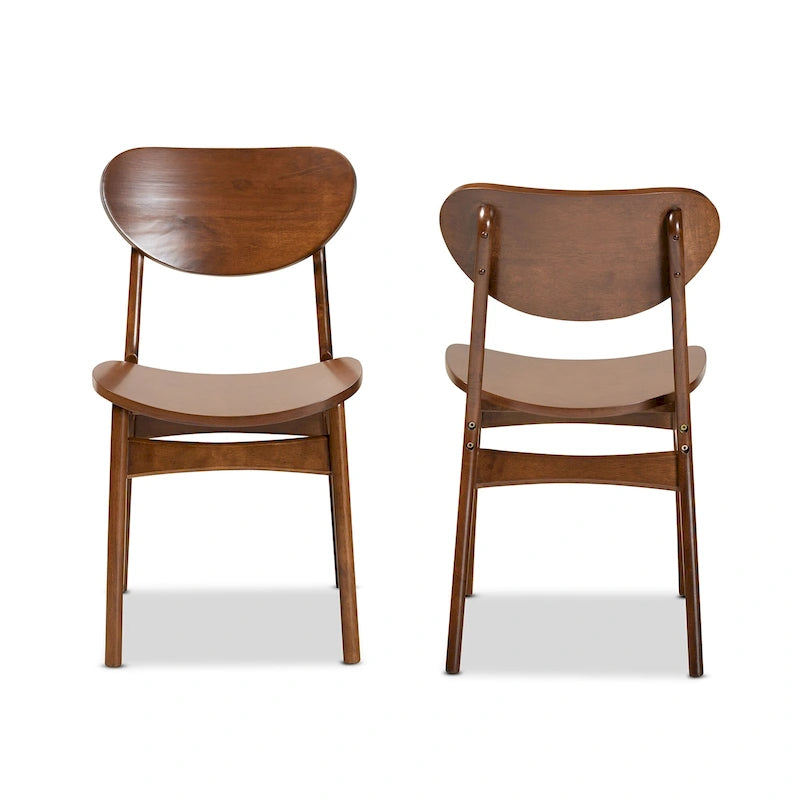 Ensemble de 2 chaises de salle à manger style milieu de siècle