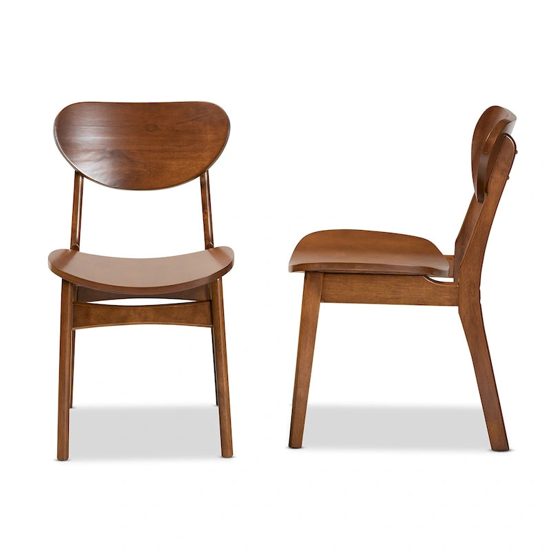 Ensemble de 2 chaises de salle à manger style milieu de siècle