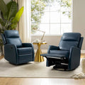 Fauteuil inclinable manuel à bascule et pivotant en similicuir moderne avec dossier à oreilles - Lot de 2