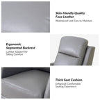 Fauteuil inclinable manuel à bascule et pivotant en similicuir moderne avec dossier à oreilles - Lot de 2