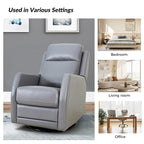 Fauteuil inclinable manuel à bascule et pivotant en similicuir moderne avec dossier à oreilles - Lot de 2