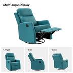 Fauteuil inclinable manuel à bascule et pivotant en similicuir moderne avec dossier à oreilles - Lot de 2