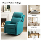 Fauteuil inclinable manuel à bascule et pivotant en similicuir moderne avec dossier à oreilles - Lot de 2