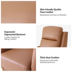 Fauteuil inclinable manuel à bascule et pivotant en similicuir moderne avec dossier à oreilles - Lot de 2