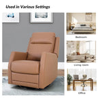 Fauteuil inclinable manuel à bascule et pivotant en similicuir moderne avec dossier à oreilles - Lot de 2