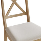 Chaises de salle à manger en bois style ferme (lot de 2) - N/A