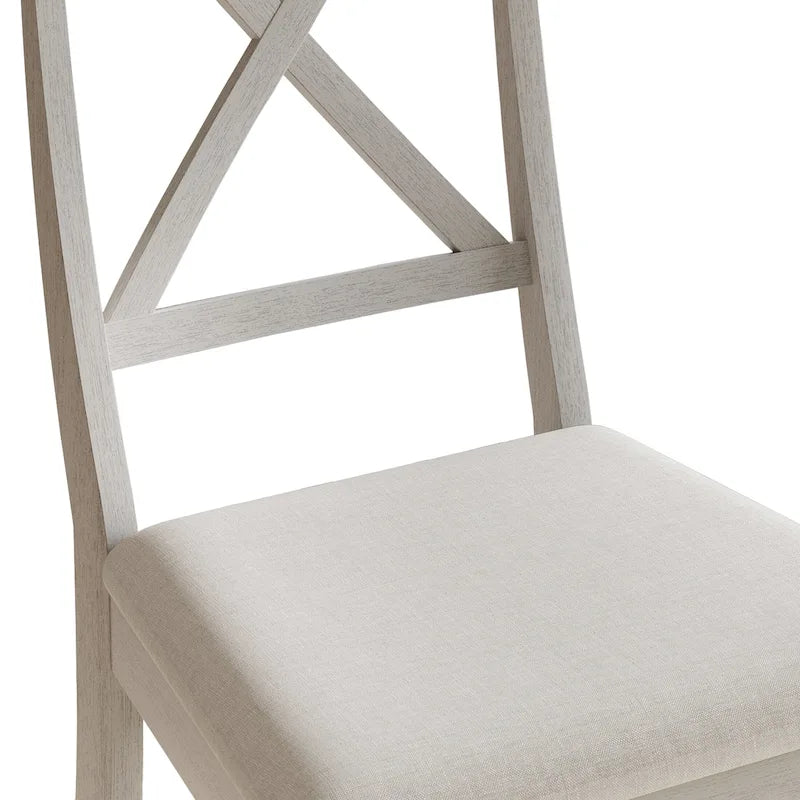 Chaises de salle à manger en bois style ferme (lot de 2) - N/A
