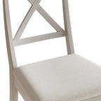 Chaises de salle à manger en bois style ferme (lot de 2) - N/A