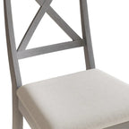 Chaises de salle à manger en bois style ferme (lot de 2) - N/A