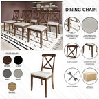Chaises de salle à manger en bois style ferme (lot de 2) - N/A