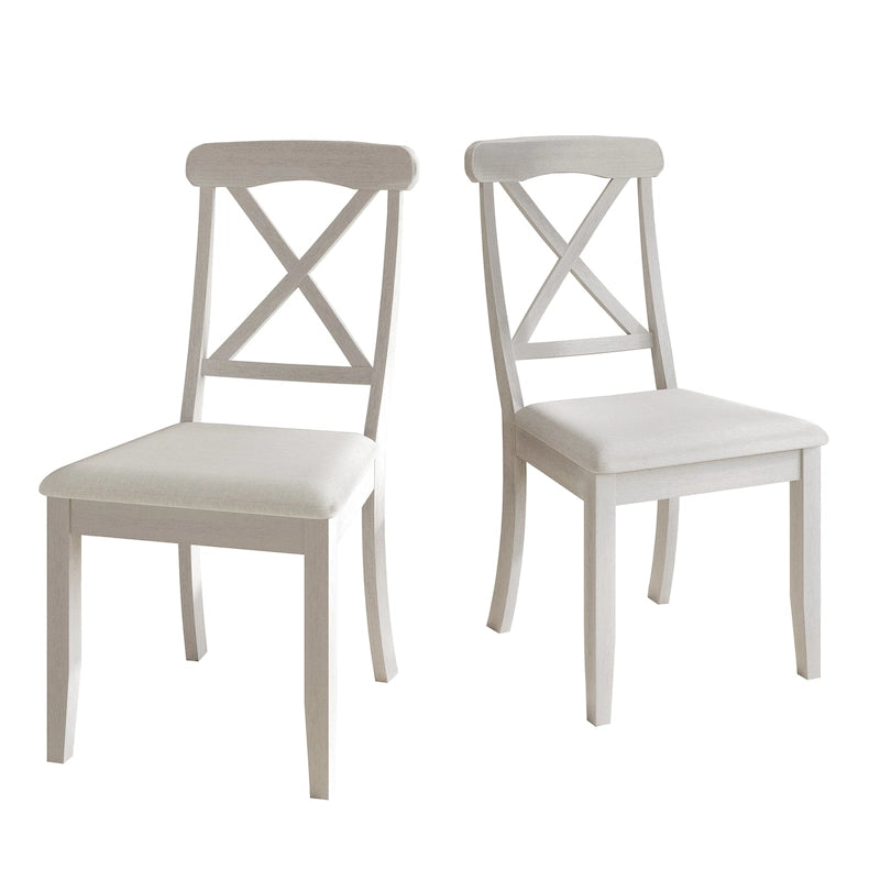 Chaises de salle à manger en bois style ferme (lot de 2) - N/A