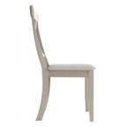 Chaises de salle à manger en bois style ferme (lot de 2) - N/A