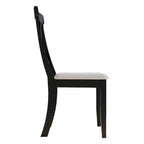 Chaises de salle à manger en bois style ferme (lot de 2) - N/A