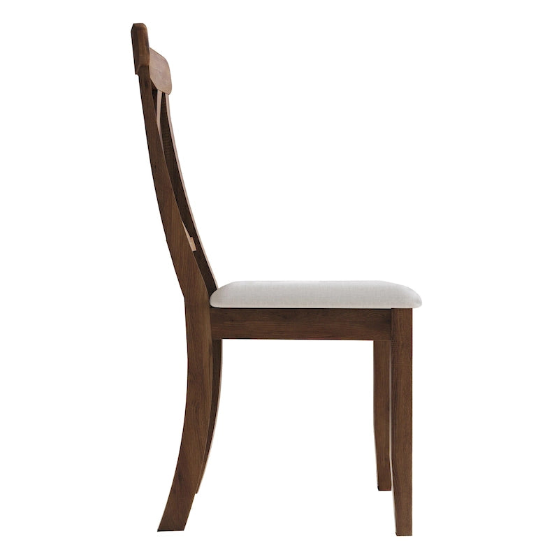 Chaises de salle à manger en bois style ferme (lot de 2) - N/A