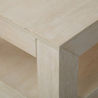 Table basse rectangulaire moderne Plank and Beam avec étagère