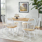 Table de salle à manger en bois massif Simple Living Carolina Farmhouse avec rallonge