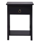 Table d'appoint en bois peu encombrante avec tiroir de rangement et compartiment spacieux