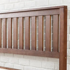 Lit plateforme antique en bois massif Espresso