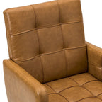 Chaise de bureau en cuir vegan réglable en hauteur avec 5 roulettes