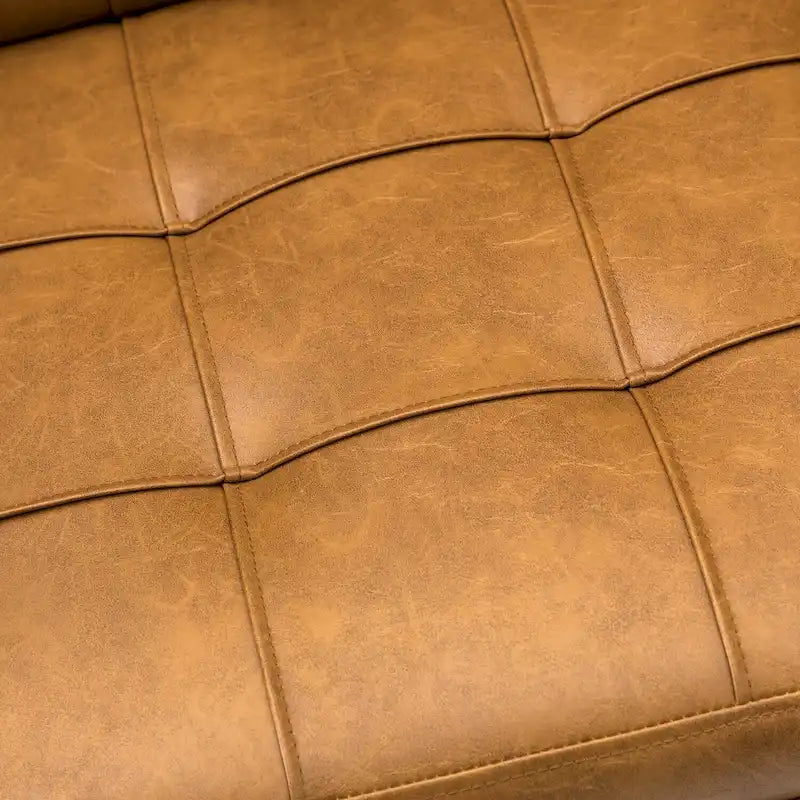 Chaise de bureau en cuir vegan réglable en hauteur avec 5 roulettes