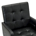 Chaise de bureau en cuir vegan réglable en hauteur avec 5 roulettes