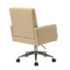 Chaise de bureau en cuir vegan réglable en hauteur avec 5 roulettes