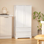 Meuble de rangement de cuisine, armoire de rangement de salle de bain autoportante avec 2 portes et tiroirs