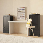 Meuble de rangement de cuisine, armoire de rangement de salle de bain autoportante avec 2 portes et tiroirs