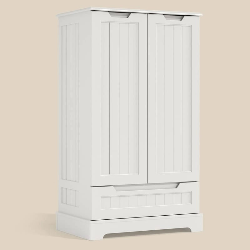 Meuble de rangement de cuisine, armoire de rangement de salle de bain autoportante avec 2 portes et tiroirs
