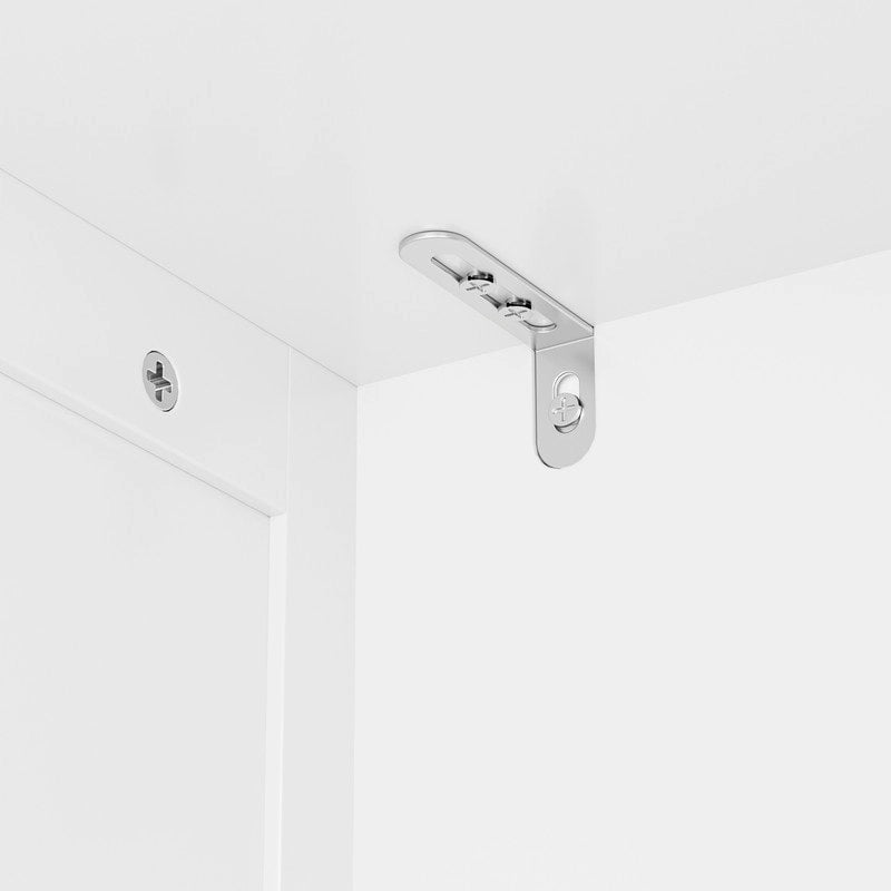 Meuble de rangement de cuisine, armoire de rangement de salle de bain autoportante avec 2 portes et tiroirs