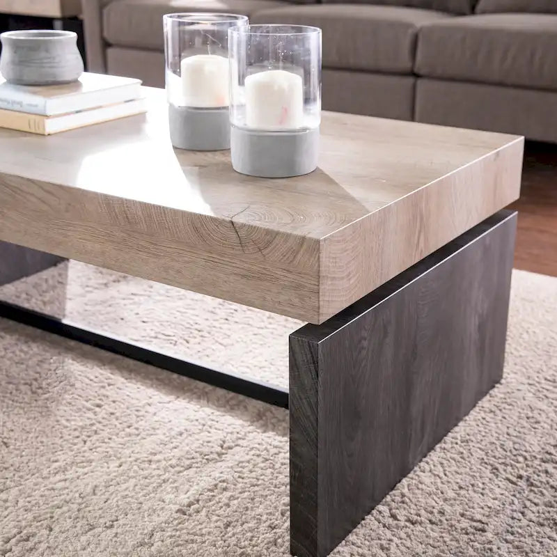 Table basse duo-tonalité