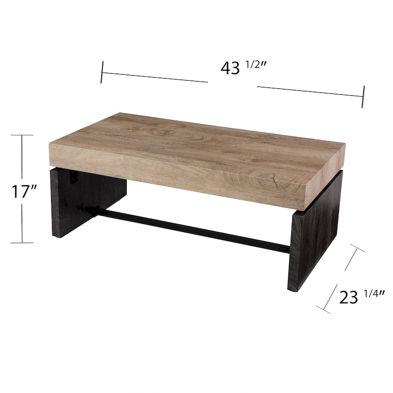 Table basse duo-tonalité