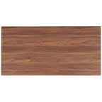 Table basse noyer 1 étagère style Mid-Century - 46 L x 23 P x 16 H - 46Lx23Px16H