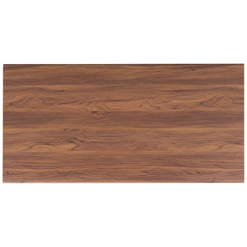 Table basse noyer 1 étagère style Mid-Century - 46 L x 23 P x 16 H - 46Lx23Px16H