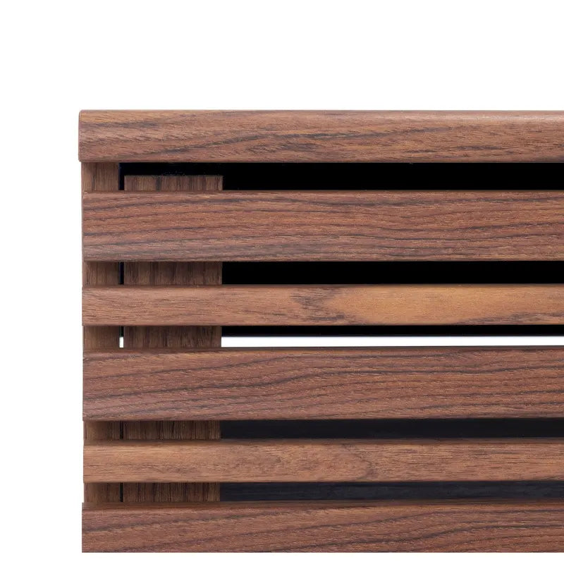 Table basse noyer 1 étagère style Mid-Century - 46 L x 23 P x 16 H - 46Lx23Px16H