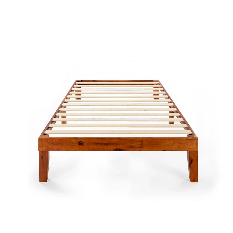 Cadre de lit plateforme classique en bois massif