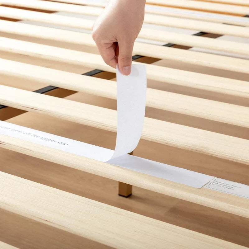 Cadre de lit plateforme classique en bois massif