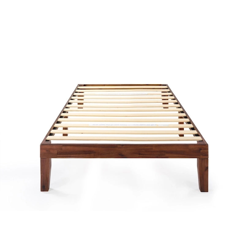 Cadre de lit plateforme classique en bois massif