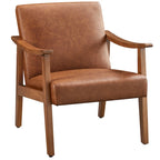 Fauteuil d'appoint rembourré en bouclette avec pieds en bois massif - 24,5 L 28 P 29 H