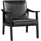 Fauteuil d'appoint rembourré en bouclette avec pieds en bois massif - 24,5 L 28 P 29 H