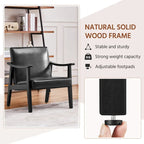 Fauteuil d'appoint rembourré en bouclette avec pieds en bois massif - 24,5 L 28 P 29 H