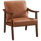 Fauteuil d'appoint rembourré en bouclette avec pieds en bois massif - 24,5 L 28 P 29 H