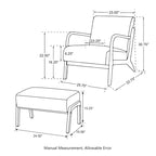 Fauteuil d'appoint moderne en similicuir avec oreiller, style milieu de siècle - 25,75 l. x 33,75 P. x 30,75 H.