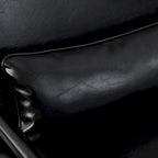 Fauteuil d'appoint moderne en similicuir avec oreiller, style milieu de siècle - 25,75 l. x 33,75 P. x 30,75 H.