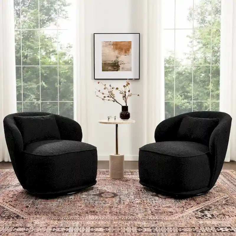 Fauteuil pivotant rembourré 33 W (lot de 2)