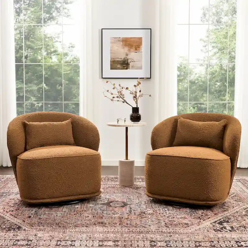 Fauteuil pivotant rembourré 33 W (lot de 2)